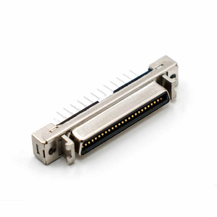 LECHUAN 3M Replacement Hole PCB Socket 1.27mm Pitch Solder Quick Latch 10250-6212PC Female 50Pin Straight SCSI Connector