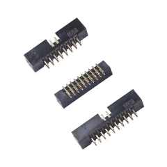 LECHUAN 180 Degrees Straight Right Angle SMT DIP Brass Gold Plated Male Box R PCB Header Connector 2.0mm Pitch Copper Nylon