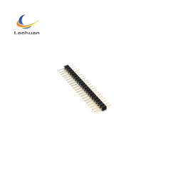 LECHUAN 40 Pin Header 2.54mm Pitch Dual Row Brass Contacts Gold Pin Plating THT Straight & Right Angle SMT for PCB Applications