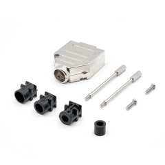 LECHUAN 15P Metal Hood Kit with 15 Position D-SUB Connectors Factory Supply Two Piece Zinc-Plated Straight Shell Cover
