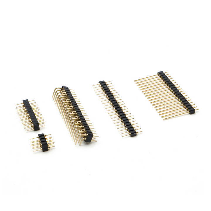 LECHUAN Dual Row SMT Machined Pin Header 2.54/1.27/2.0mm Pitch Straight & Right Angle Female Connector for PCB