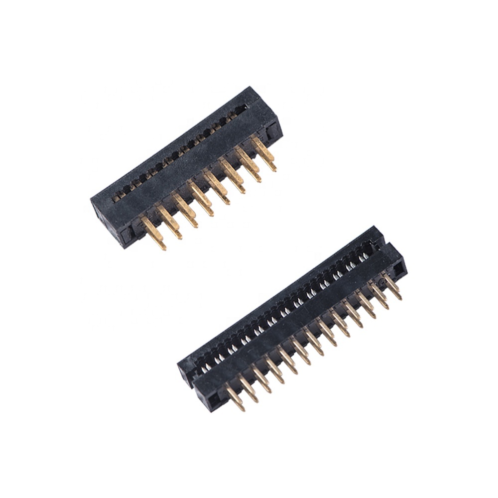 LECHUAN Black Dip Plug IDC Connector Flat Cable 6/8/10/14/16/20/24/26/30/34/40/50Pin Pitch 2.0mm(1") for PCB Applications