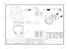 LECHUAN 15P Metal Hood Kit with 15 Position D-SUB Connectors Factory Supply Two Piece Zinc-Plated Straight Shell Cover