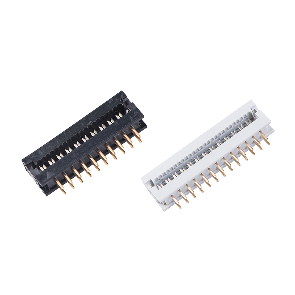 LECHUAN Black Dip Plug IDC Connector Flat Cable 6/8/10/14/16/20/24/26/30/34/40/50Pin Pitch 2.0mm(1") for PCB Applications
