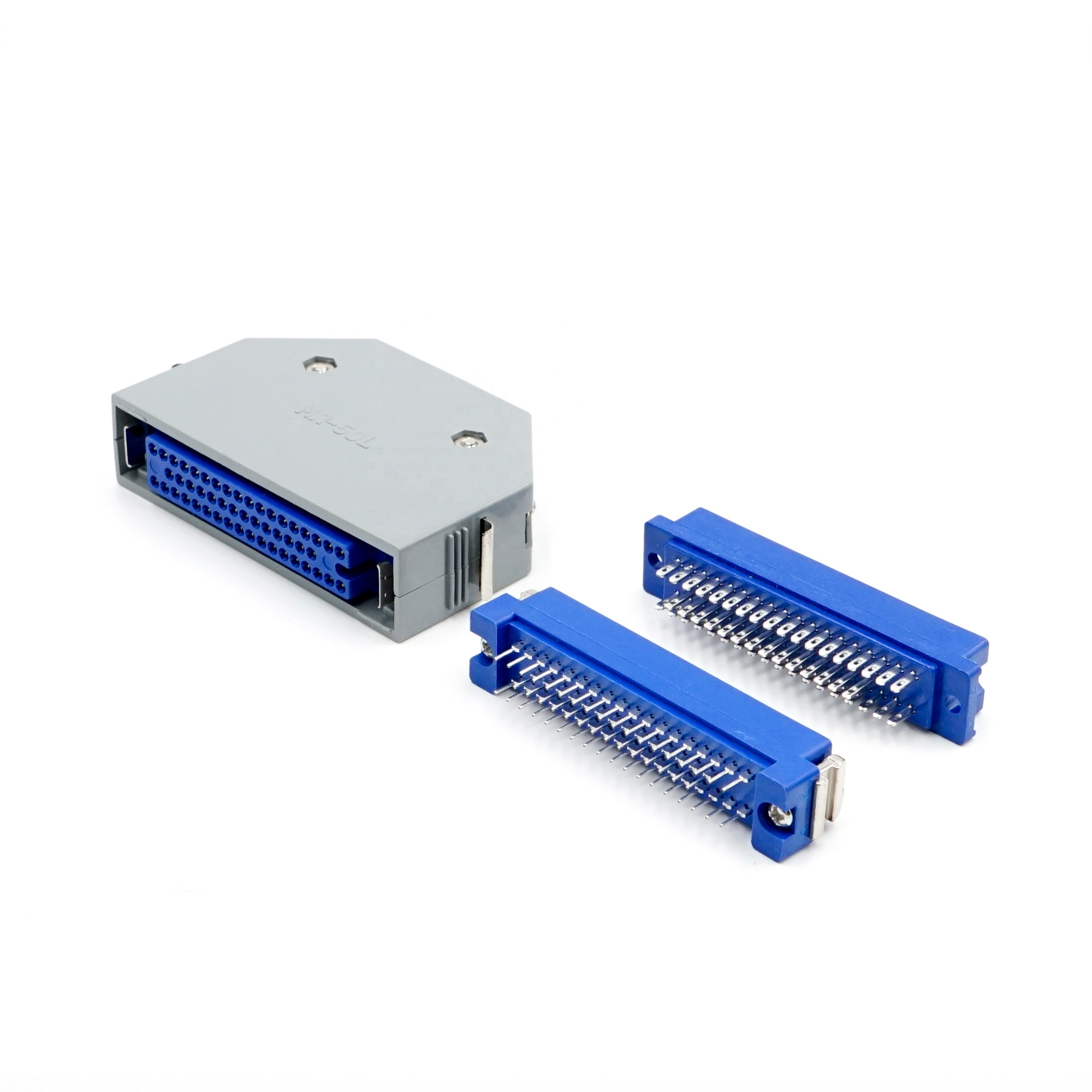 LECHUAN MR Series 50-Pin Male Female Solder Connector Copper 2.6mm Pitch Straight Panel Model MR-50F MR-50M A02B-0029-K893