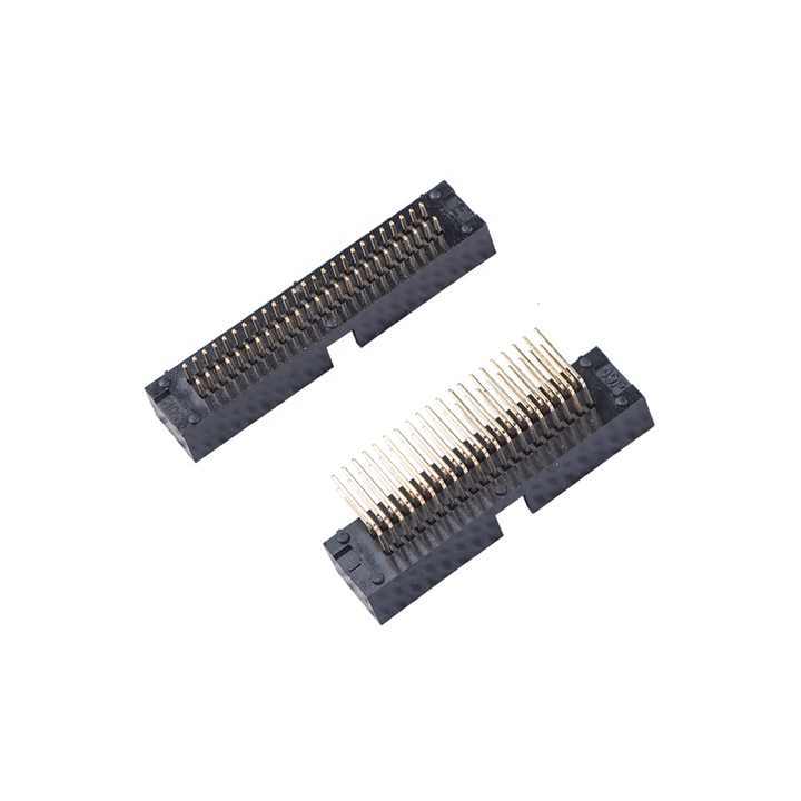 LECHUAN 1.27mm 2.54mm Pitch 180 Degrees Straight Right Angle DIP Brass Gold Plated Male Box PCB Header Connector High Connectors