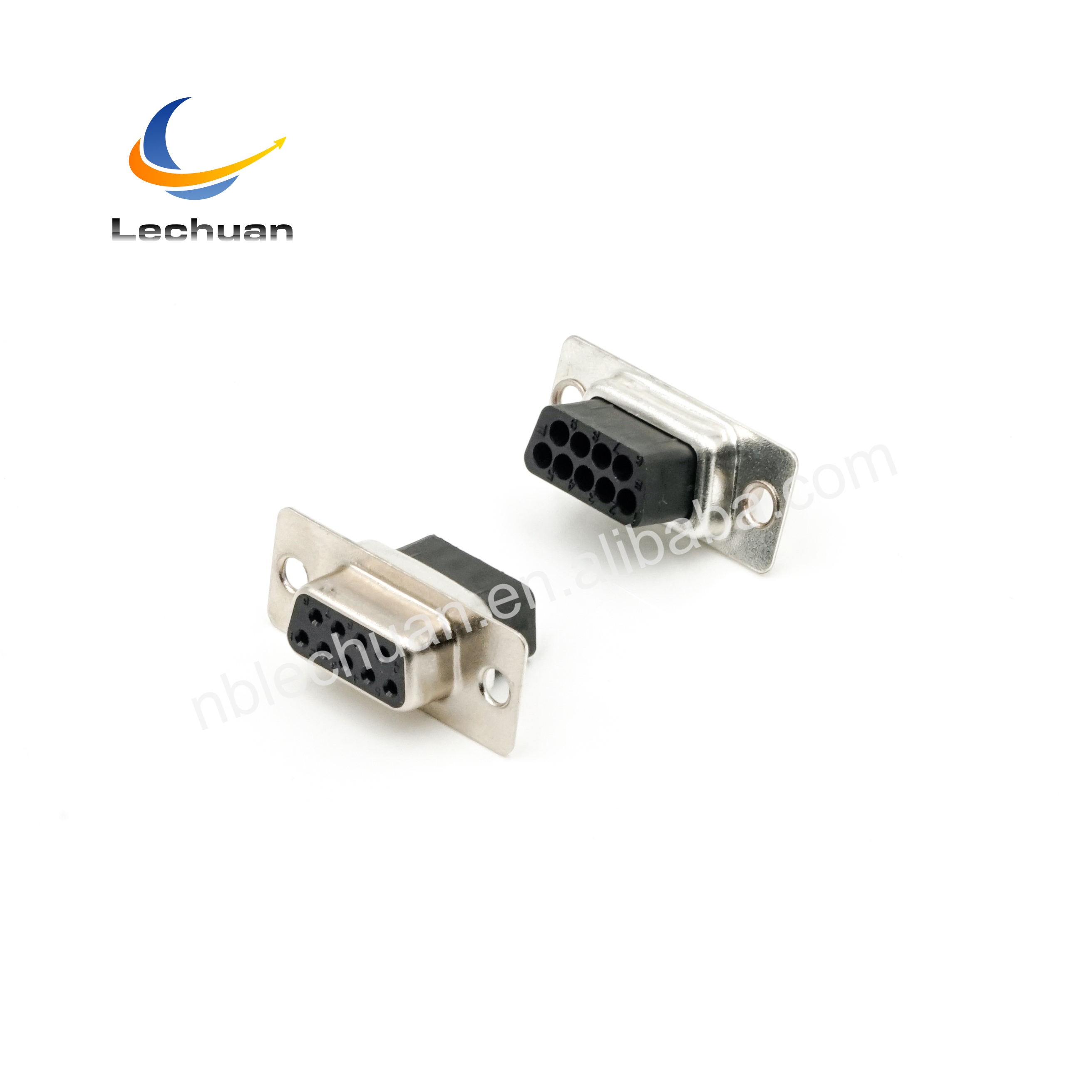LECHUAN Factory Supply D-SUB Connector 9-37P Waterproof Male Female Receptacle Cable to Cable Straight Crimp Type Terminals