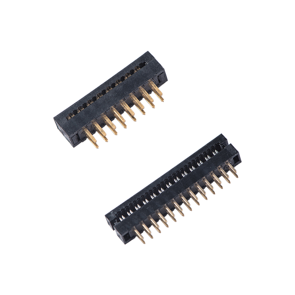 LECHUAN Black DIP Plug IDC Connector Flat Cable 6/8/10/14/16/20/24/26/30/34/40/50Pin Pitch 2.0mm(1") for PCB Applications
