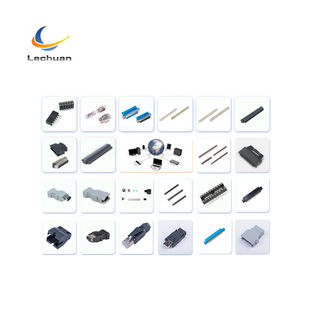 LECHUAN 3M 50Pin Buckle Latch Type SCSI MDR Mini D Ribbon I/O 10150-3000PE Straight Male Plug Wrench Connector