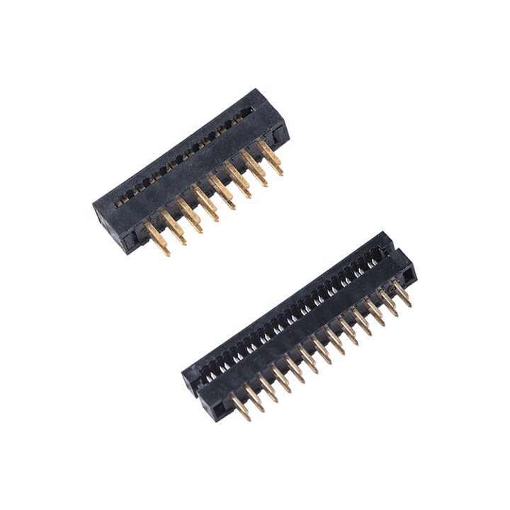 LECHUAN Black Dip Plug IDC Connector Flat Cable 6/8/10/14/16/20/24/26/30/34/40/50Pin Pitch 2.0mm(1") for PCB Applications