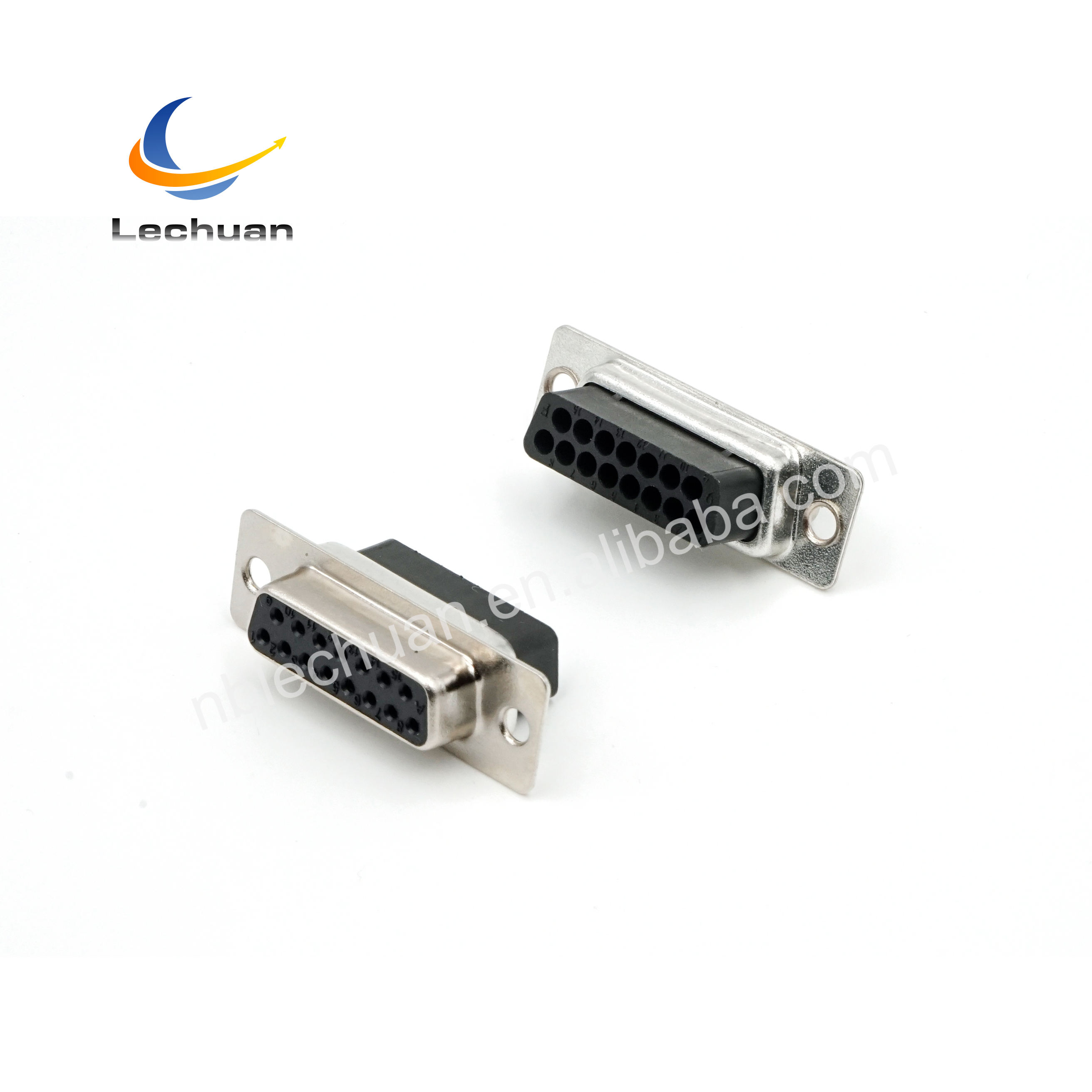 LECHUAN Factory Supply D-SUB Connector 9-37P Waterproof Male Female Receptacle Cable to Cable Straight Crimp Type Terminals