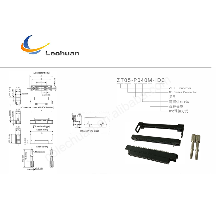 Lechuan 40P MITSUBISHI Servo Motor   A6CON1  PLC Module I/O Connector SCSI Connector FCN-360C040-B+FCN-361J040-AU