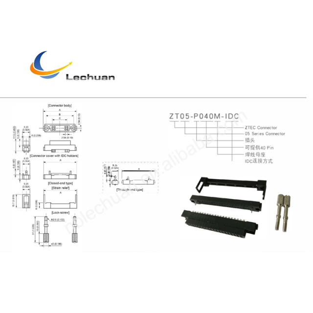 Lechuan 40P MITSUBISHI Servo Motor   A6CON1  PLC Module I/O Connector SCSI Connector FCN-360C040-B+FCN-361J040-AU