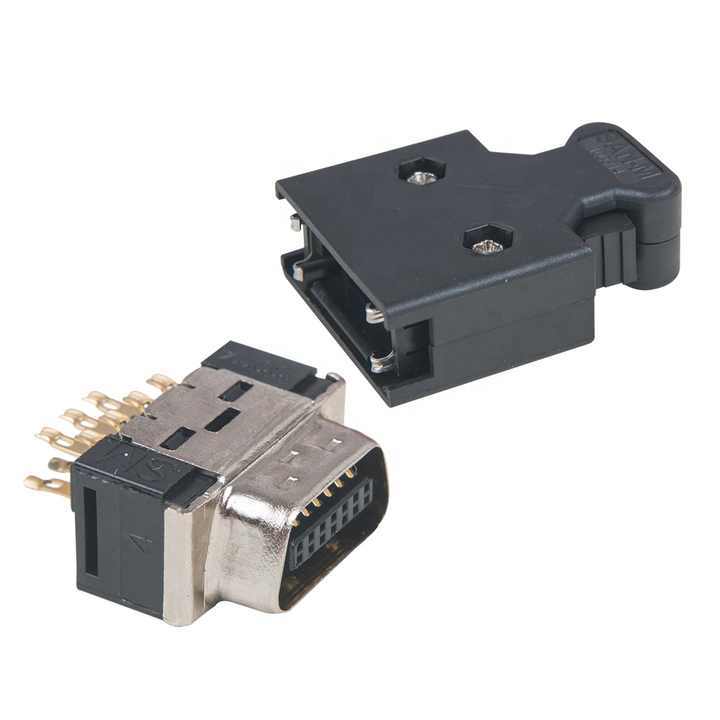 LECHUAN 14-Pin D-SUB Micro-D Servo Connector 10314-52F0-008 10114-3000PE 10114-3000PC Male SCSI MDR