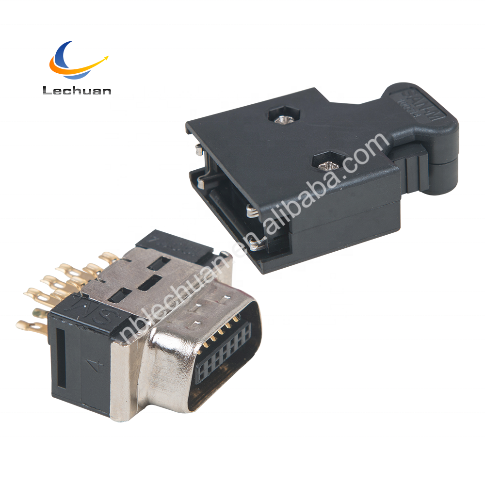 LECHUAN 14-Pin D-SUB Micro-D Servo Connector 10314-52F0-008 10114-3000PE 10114-3000PC Male SCSI MDR