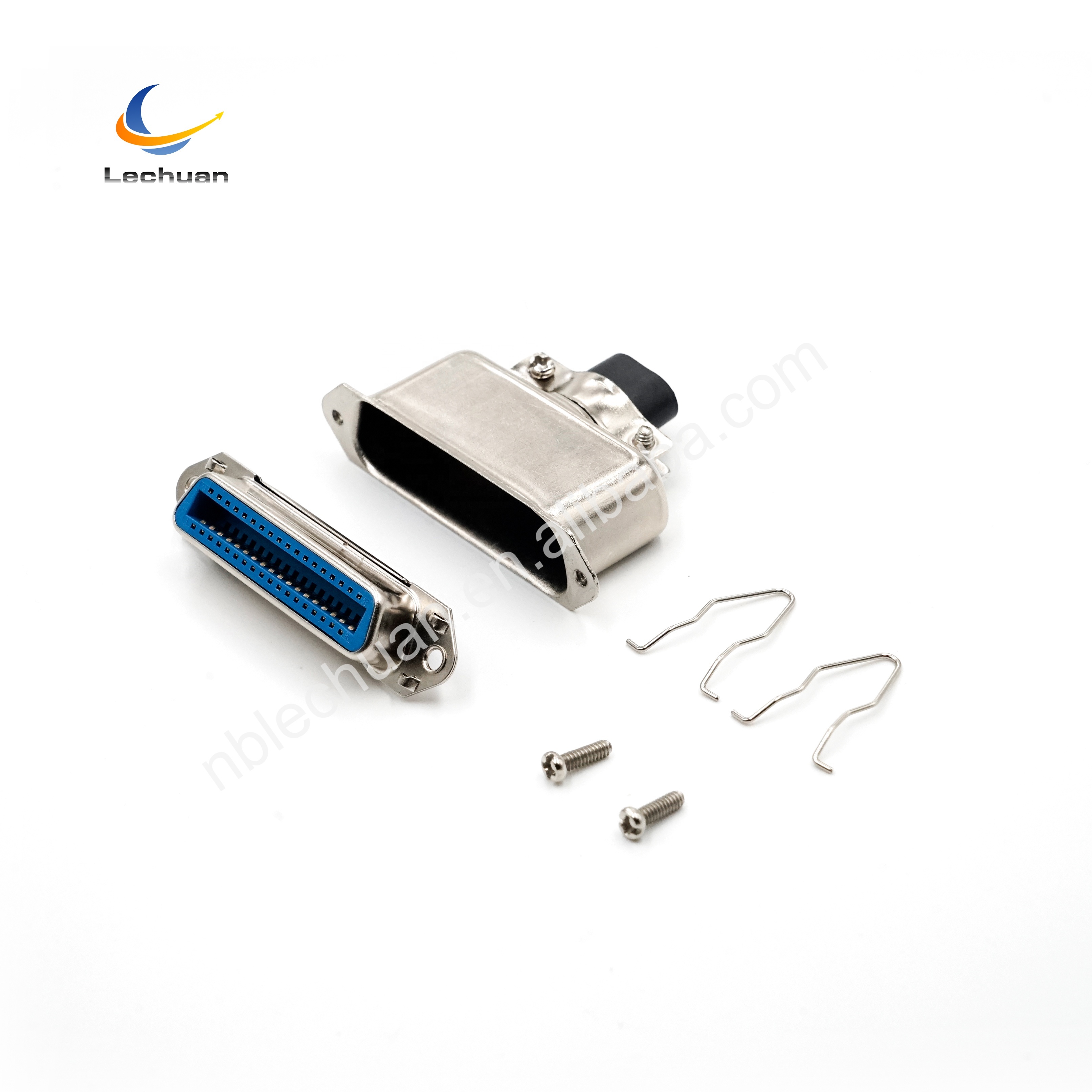 LECHUAN 57 Series SCSI D-Sub Connectors 14P 24P 36P 50P D-Ribbon Straight Connector Panel Receptacle Replaced Male Connector