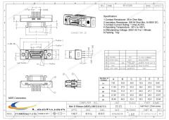 LECHUAN Factory Supply 26Pin Female Straight Right Angle MDR Connector 10226-6212PC SCSI Mini D Ribbon I/O 1.27mm Pitch PCB