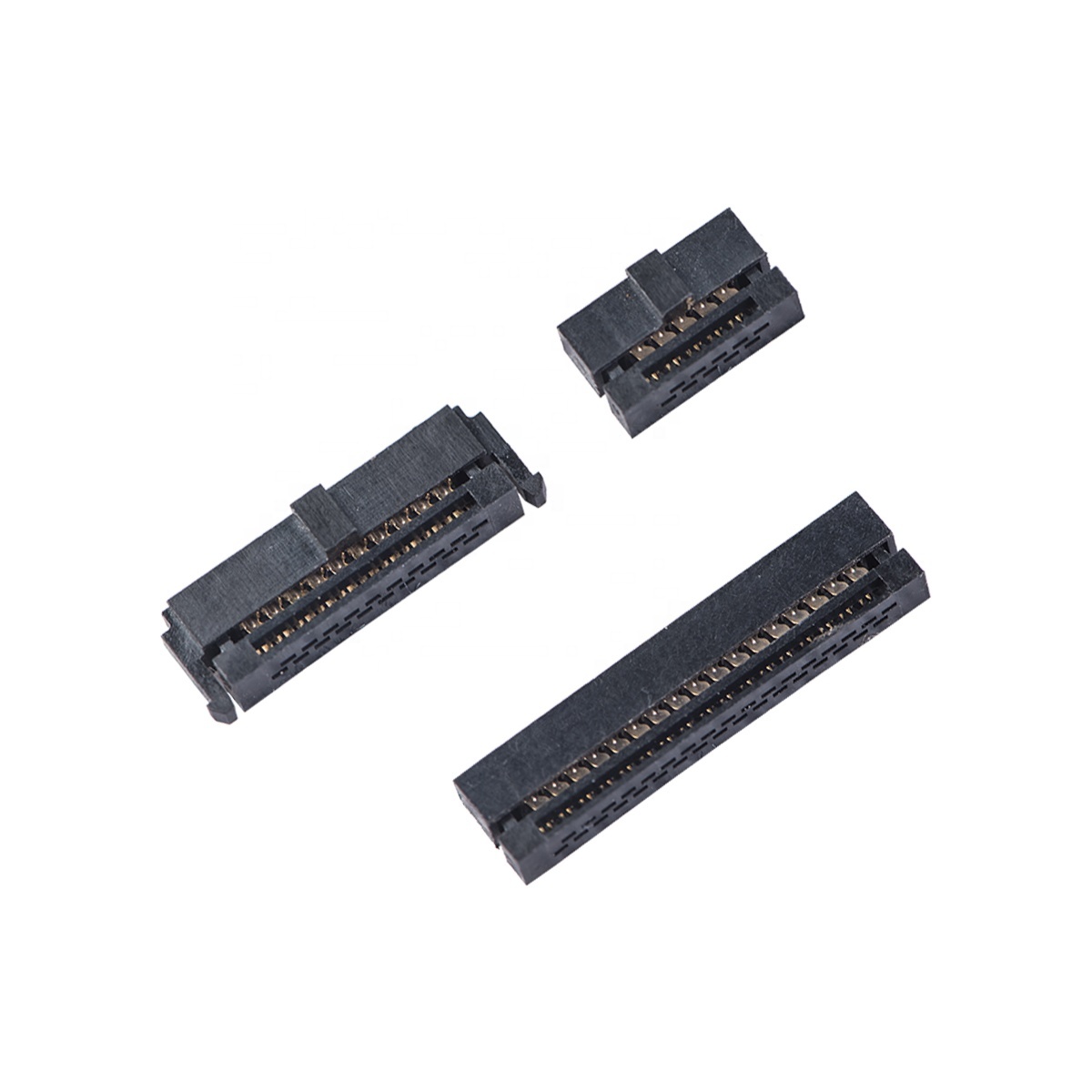 LECHUAN 1.27mm Pitch IDC Female Header Socket Flat Ribbon Cable Connector Nylon Housing 6-50P Copper PCB