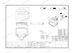 LECHUAN 25-Pin Metal D-SUB Hood Kit Two-Piece Backshell with Zinc-Plating High Quality D-Sub Connectors