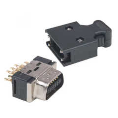 LECHUAN 3M 14-Pin Straight Solder Wire Mounting Connector 2 Rows Buckle Type 50P Terminals 10114-3000PE SCSI MDR I/O Plug Wrench