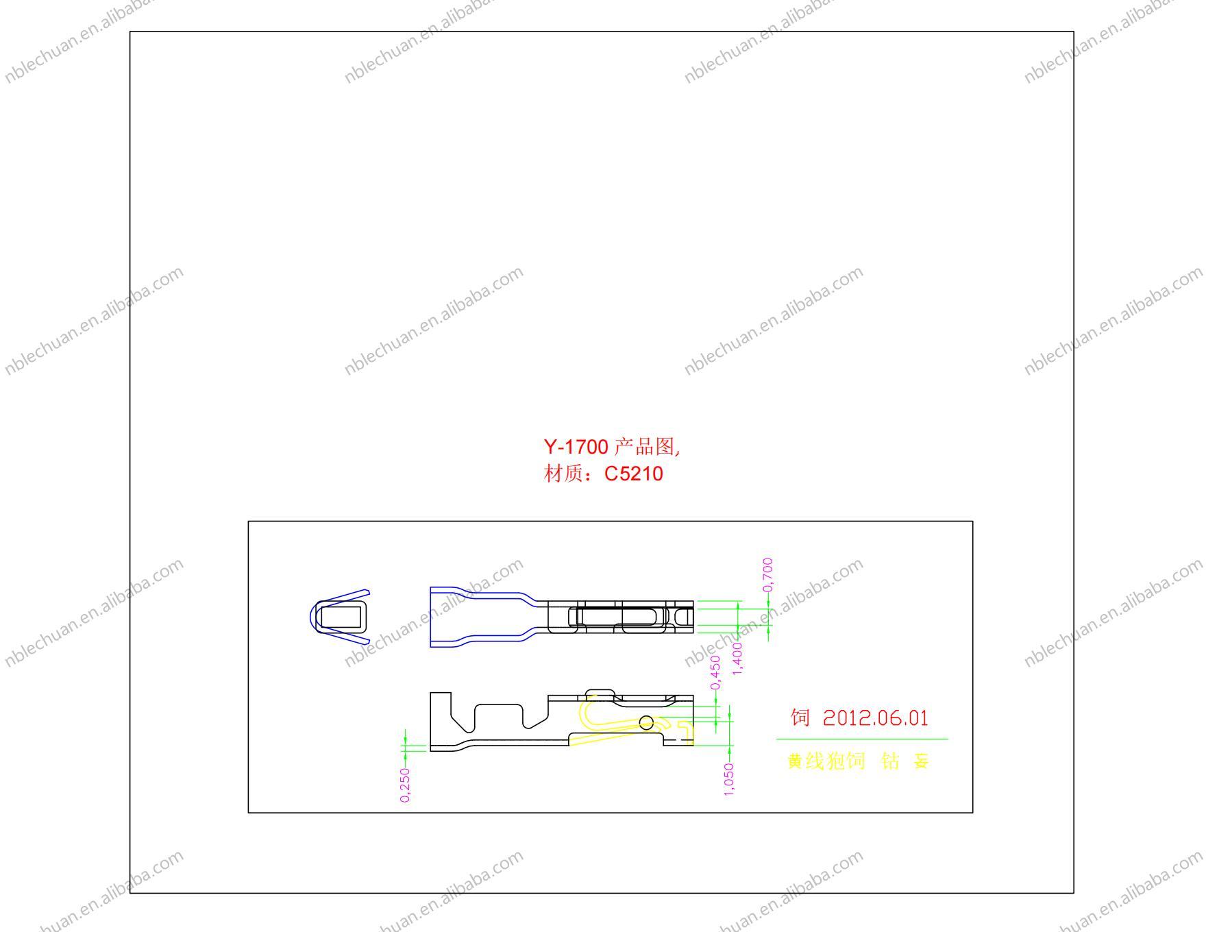 LECHUAN JFA J-1700 Servo Motor Connector 6P Power SGM7P-01100W Male/Female Terminals with Copper Contacts and Nylon Housing