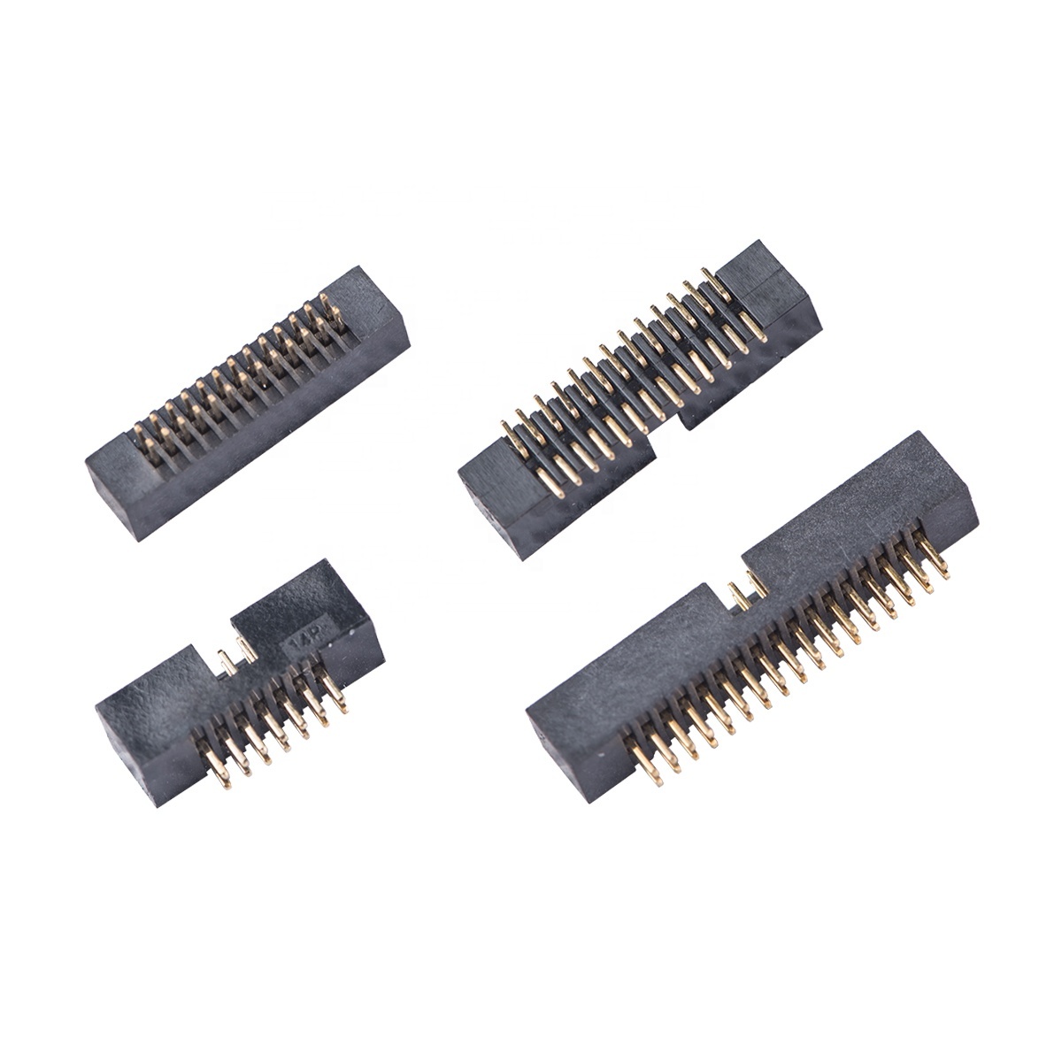 LECHUAN 1.27mm Pitch 2*10P 180 Degrees Straight Right Angle DIP Brass Gold-Plated Male Box Header PCB Connector