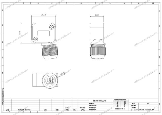 LECHUAN 504678-0070 9-Position Female Receptacle with Gold Contact Plating YASKAWA 9P Servo Motor Encoder Connector