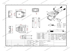 LECHUAN 9-Pin Metal Hood Kit High Density Two Piece Backshell with 9 Position D-SUB COVER Zinc-Plating Straight 9Pin Connectors