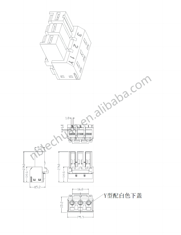 LECHUAN J-FAT SERIES 03JFAT ALPHA5 Fuji Servo Power Connector WSK-S03P-F WSK-M03P-F Male/Female Copper Servo Motor Connector