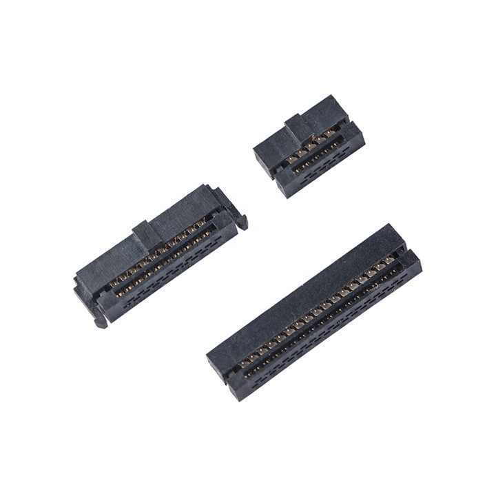 LECHUAN 1.27mm Pitch IDC Female Header Socket Flat Ribbon Cable Connector Nylon Housing 6-50P Copper PCB