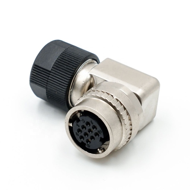 LECHUAN One Touch Locking Style 2Pin Metal Right Angle Plug Small Sized DDK CM10-AP10S-M Circular Connectors Plastic Copper