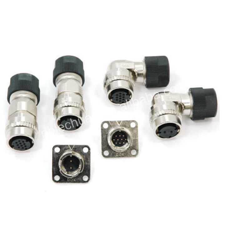 LECHUAN One Touch Locking Style 2Pin Metal Right Angle Plug Small Sized DDK CM10-AP10S-M Circular Connectors Plastic Copper