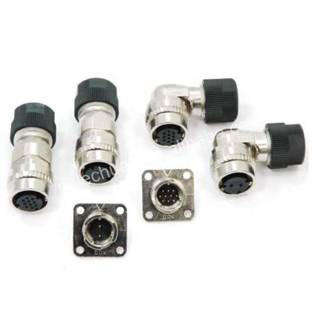 LECHUAN One Touch Locking Style 2Pin Metal Right Angle Plug Small Sized DDK CM10-AP10S-M Circular Connectors Plastic Copper