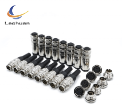 LECHUAN C091 M16 5Pin 7P IP67 Circular Socket Receptacle Connector Female Straight Solder Cable Connector for PCB Front Panel