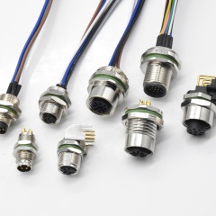 LECHUAN M8 M12 Overmolded Connector LED Cable Plug Circular 3/4/5/6/8 Pin Straight Male Female Screw Joint 4P 3P Cable Assembly