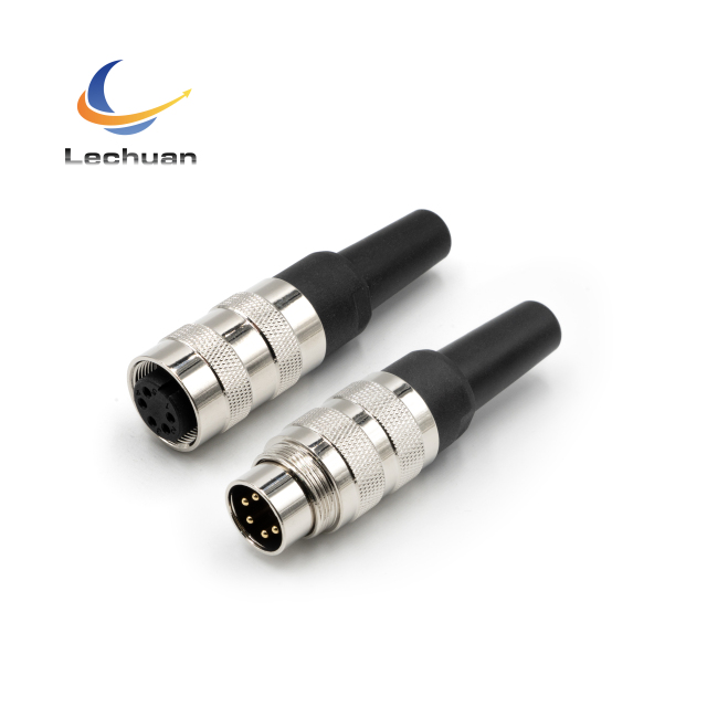 LECHUAN C091 J09 Waterproof Circular Signal Connectors 5P 6P 7P 8P 12P 16P 19P 24Pins Metal IP67 Screw Sensor Female Plug M16