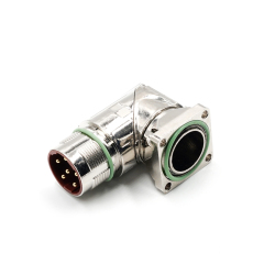LECHUAN M23 Male Pin Right Angle Power Solder Socket 6Pin/8Pin Industrial Circular Connector Panel Mount Cable Flange Industrial