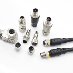 LECHUAN M8 M12 Overmolded Connector LED Cable Plug Circular 3/4/5/6/8 Pin Straight Male Female Screw Joint 4P 3P Cable Assembly