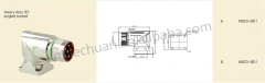 LECHUAN M23 Male Pin Right Angle Power Solder Socket 6Pin/8Pin Industrial Circular Connector Panel Mount Cable Flange Industrial
