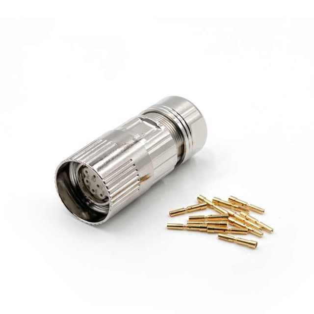 LECHUAN IP67 Waterproof Siemens Cable Connector Straight 6pin Power Intercontec 6/7/9/12/17/19 Pin M23 Circular Connector