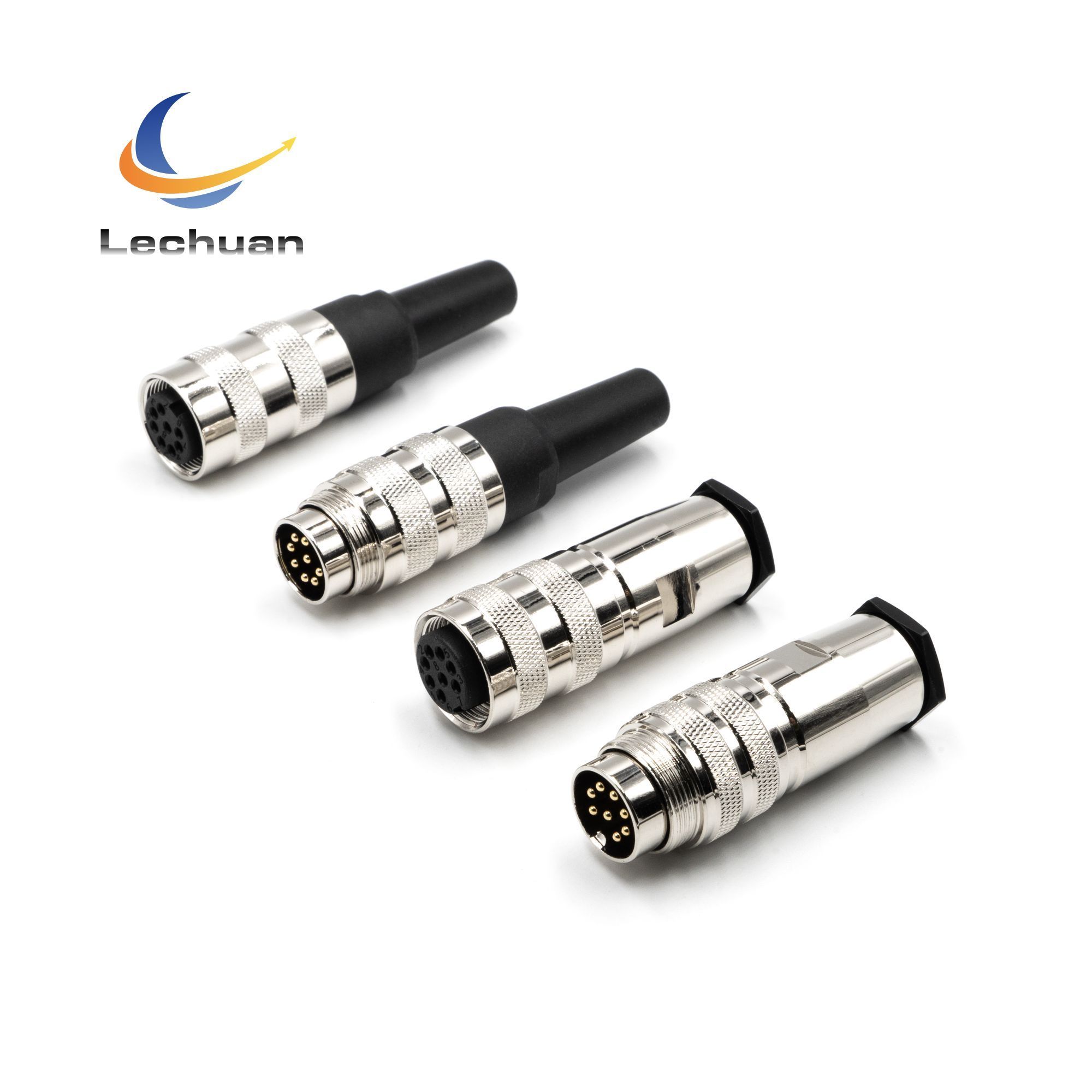 LECHUAN Custom M16 Waterproof Circular Connector Binder Amphonel Compatible 2P 3P 5P 8P 12P Rear Fasten PCB