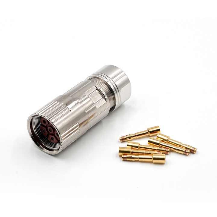 M23 6Pin/8Pin Female Power Plug for Siemens V90 Servo Motor Cable Mount-LECHUAN M923 Circular Connectors"
