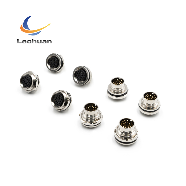 LECHUAN C091 J09 Waterproof Circular Signal Connectors 5P 6P 7P 8P 12P 16P 19P 24Pins Metal IP67 Screw Sensor Female Plug M16