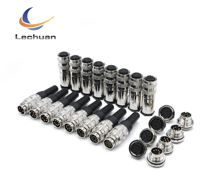 LECHUAN AISG C091 Metal 5Pin Circular Connector IP67 Screw Sensor Male Plug M16 High Quality Circular Connectors