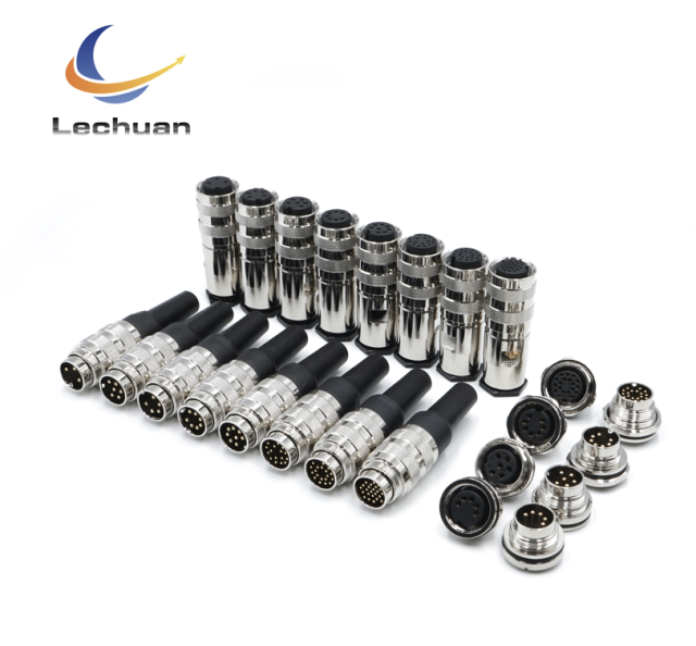 LECHUAN AISG C091 Metal 5Pin Circular Connector IP67 Screw Sensor Male Plug M16 High Quality Circular Connectors