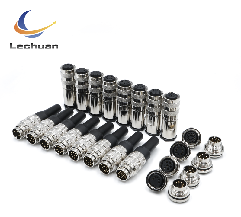 LECHUAN Custom M16 Waterproof Circular Connector Binder Amphonel Compatible 2P 3P 5P 8P 12P Rear Fasten PCB
