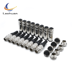 LECHUAN Custom M16 Waterproof Circular Connector Binder Amphonel Compatible 2P 3P 5P 8P 12P Rear Fasten PCB
