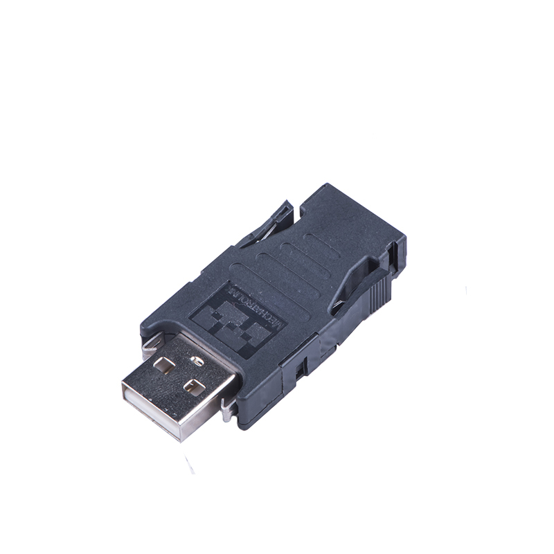 LECHUAN Industrial USB Plug Kit 4Pin IP20 USB a 2.0 Straight Plug MECHATROLINK II 1827525-1 USB Connector for Power Applications