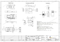 LECHUAN Industrial USB Plug Kit 4Pin IP20 USB a 2.0 Straight Plug MECHATROLINK II 1827525-1 USB Connector for Power Applications