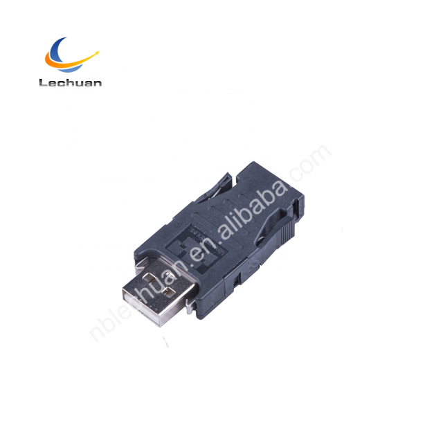 LECHUAN Industrial USB Plug Kit 4Pin IP20 USB a 2.0 Straight Plug MECHATROLINK II 1827525-1 USB Connector for Power Applications